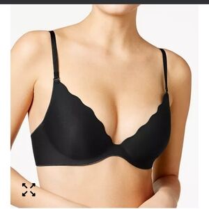 B Tempted By Wacoal Black Scalloped Pushup Bra  Size 34B